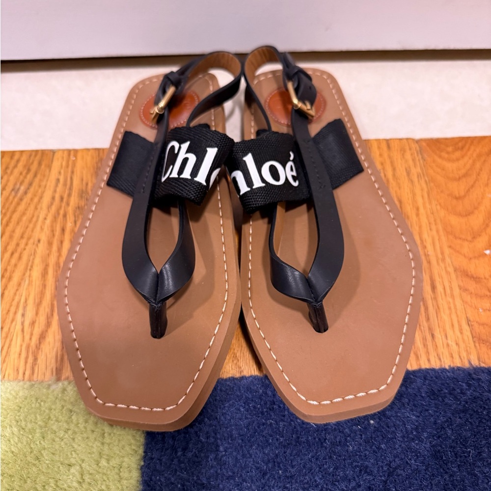 Chloe Black and Brown Sandals